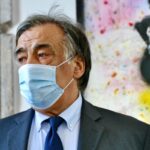 Leoluca Orlando alla mostra "Mapping" (foto Giulio Giallombardo)