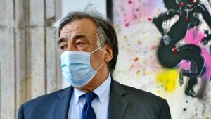 Leoluca Orlando alla mostra "Mapping" (foto Giulio Giallombardo)